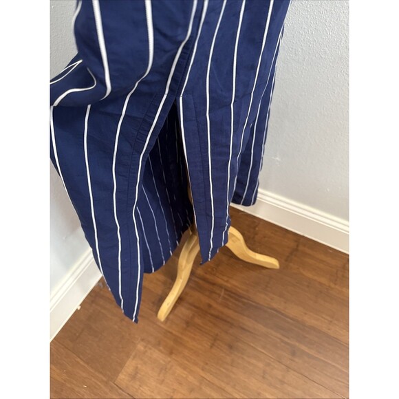 BB Dakota‎ Jumpsuit Womens 6 Navy Stipped Scout Ellipsis V Neck Pinstripe - Picture 6 of 13